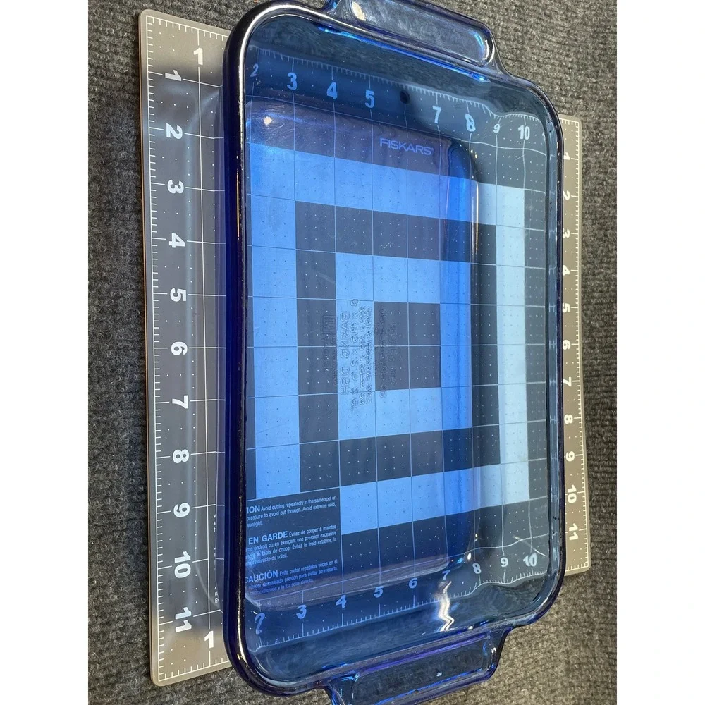 Anchor Hocking Cobalt Blue Glass Baking Dish 2 Quart Rectangular 8x11.5x2 USA